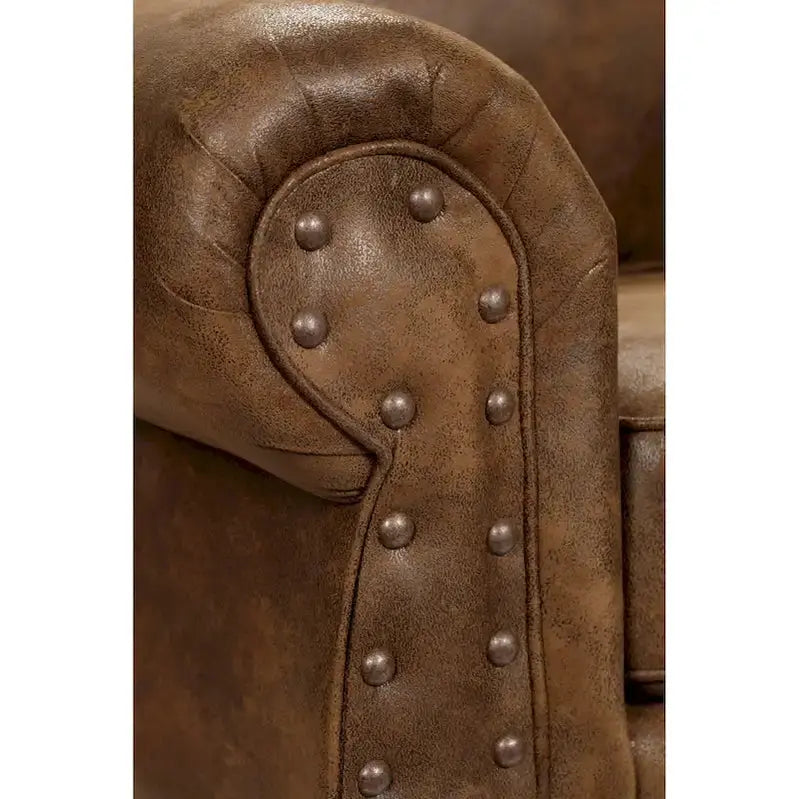 Sedona Sofa With Faux Leather Microfiber Upholstery - 88 W