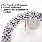 Round Crystal Accent Decorative Wall Mirror - 18/24/34 in