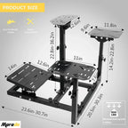 Marada Flight Simulator and Racing Wheel Stand, Adjustable, Carbon Steel - Fits Thrustmaster HOTAS Warthog