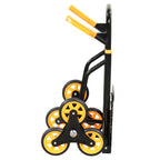 Stair Climber Hand Truck Heavy-Duty Folding Dolly, 350 lbs, Black + Yellow