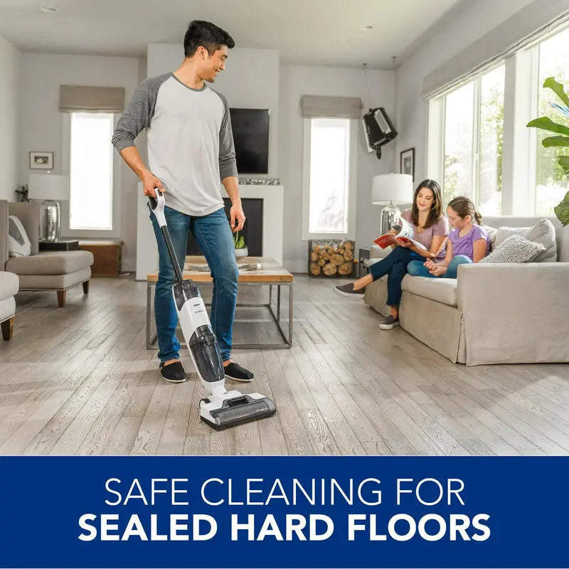 Tineco iFloor 2 Cordless Wet/Dry Vacuum And Hard Floor Washer, White - FW010100US