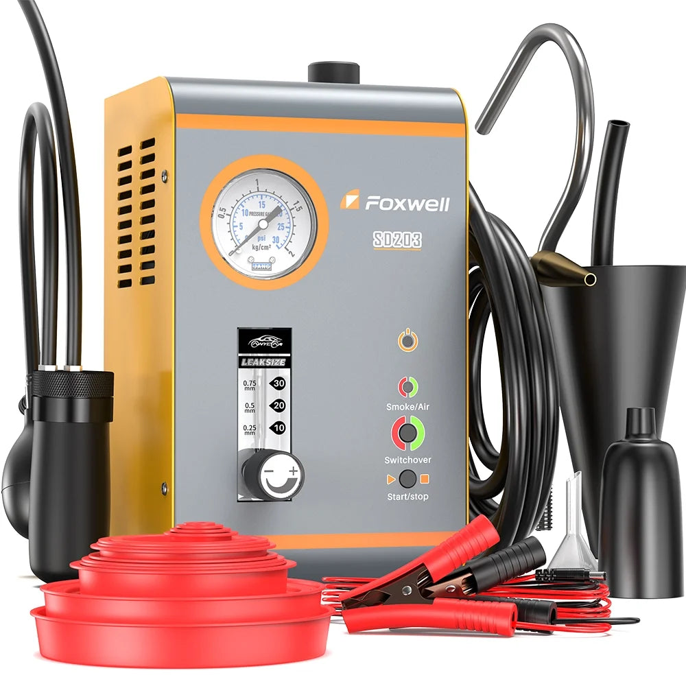 FOXWELL Automotive Smoke Machine With Pressure Gauge And Flow Meter, 12V - SD203