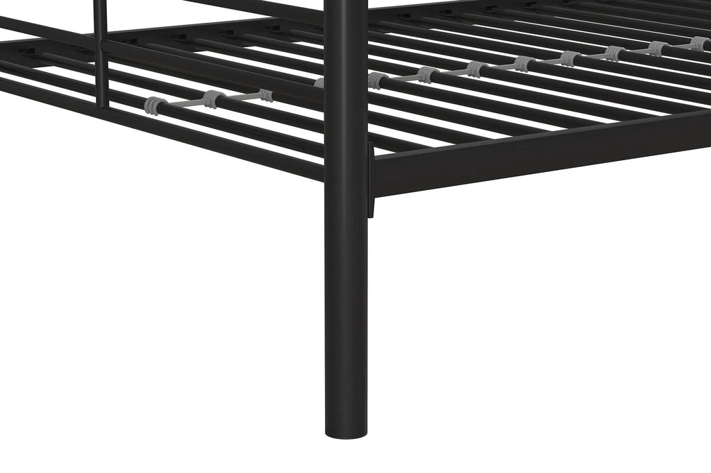 Mainstays Convertible Twin Over Twin Metal Bunk Bed - Black