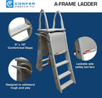 Confer Plastics Above Ground Pool Roll-Guard Safety Ladder, Adjustable - 7200