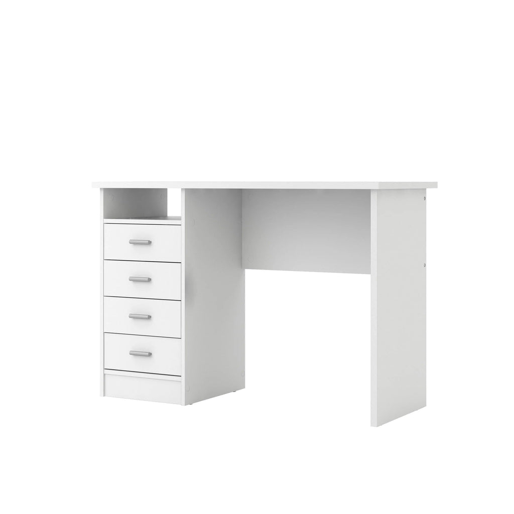 Warner Desk With 4 Drawers, White