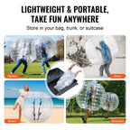 KFFKFF Inflatable Bumper Balls 4FT/1.2M 2-Pack, Transparent Dots - HCPPQ-005