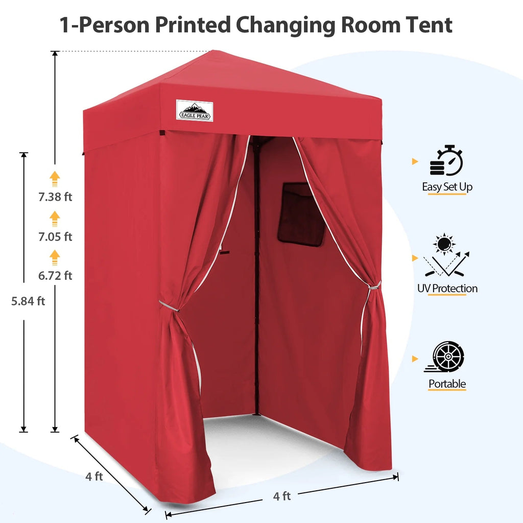 EAGLE PEAK Ultra Compact 4 ft x 4 ft Pop-Up Changing Room Canopy - Flex