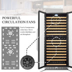 Lanbo 32 Inch 287 Bottle Dual Zone Compressor Freestanding Wine Refrigerator - LW328DD