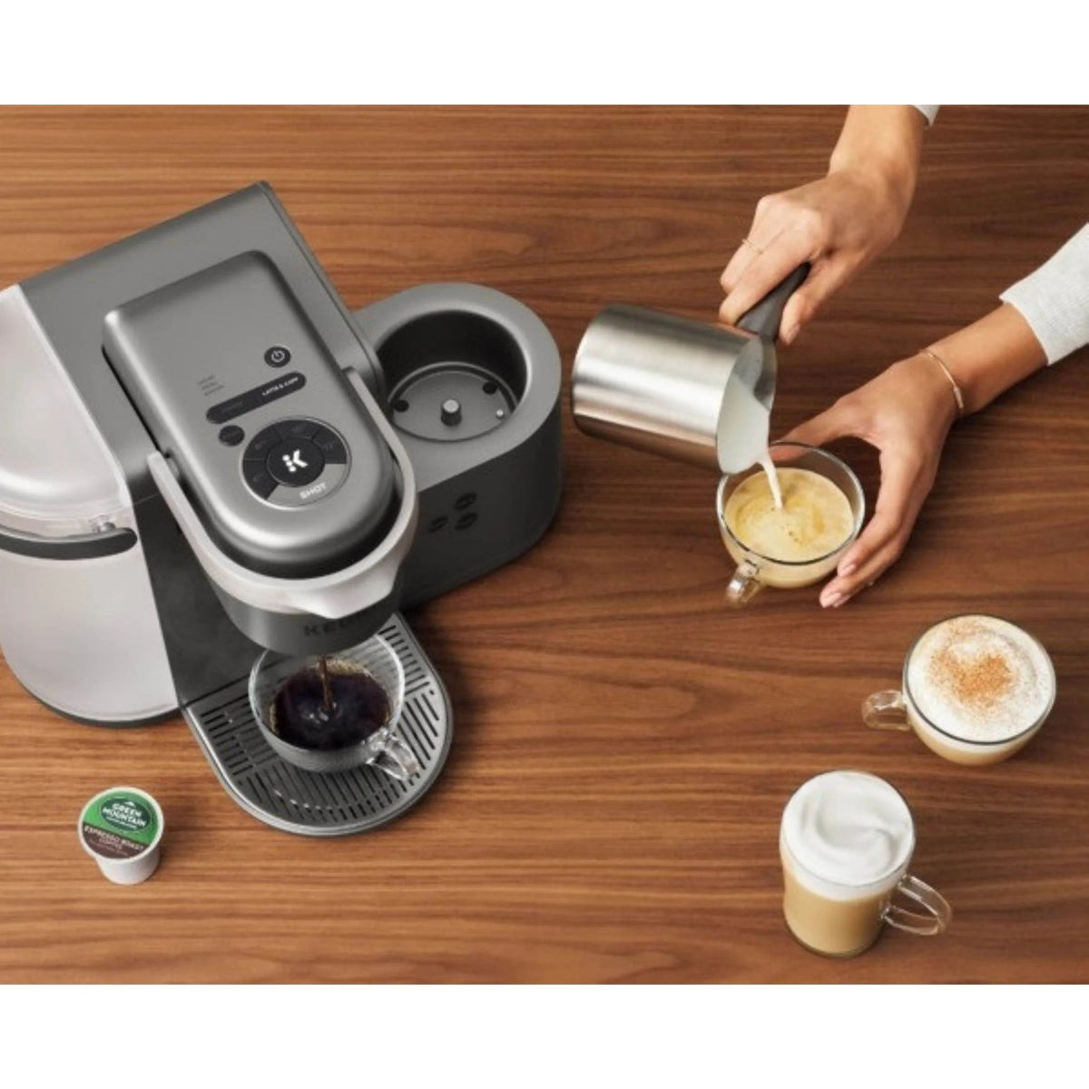 Keurig K-Cafe Single Serve K-Cup Coffee, Latte And Cappuccino Maker - Dark Charcoal