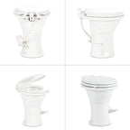 Dometic 310 RV Toilet, Oblong, PowerFlush, White