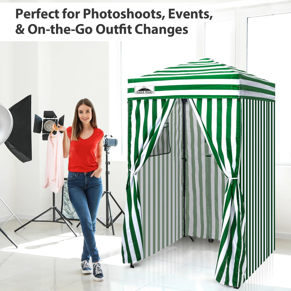 EAGLE PEAK Ultra Compact 4 ft x 4 ft Pop-Up Changing Room Canopy - Flex