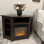 45 inch Industrial Corner Electric Fireplace TV Stand Console Table - 17 Electric Fireplace
