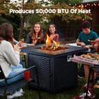 Ciays Outdoor Propane Fire Pit Table, 42-Inch, 50,000 BTU - CIFPT5B