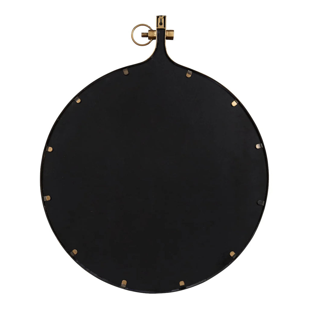 Modern Round Wall Mirror With Decorative Metal Frame