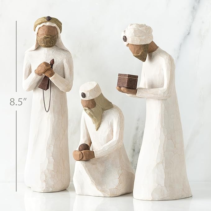 Willow Tree Nativity Figures With The Three Wisemen Plus Angel - 11-Piece Set