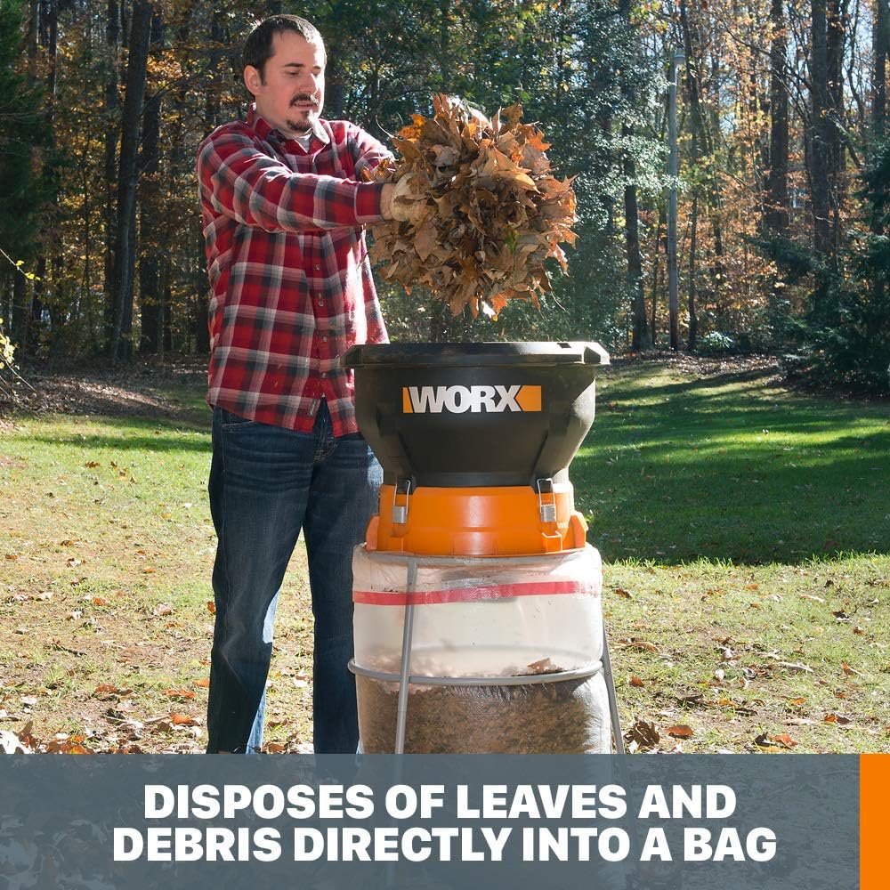 Worx 13 Amp Corded Electric Leaf Mulcher and Shredder - WG430