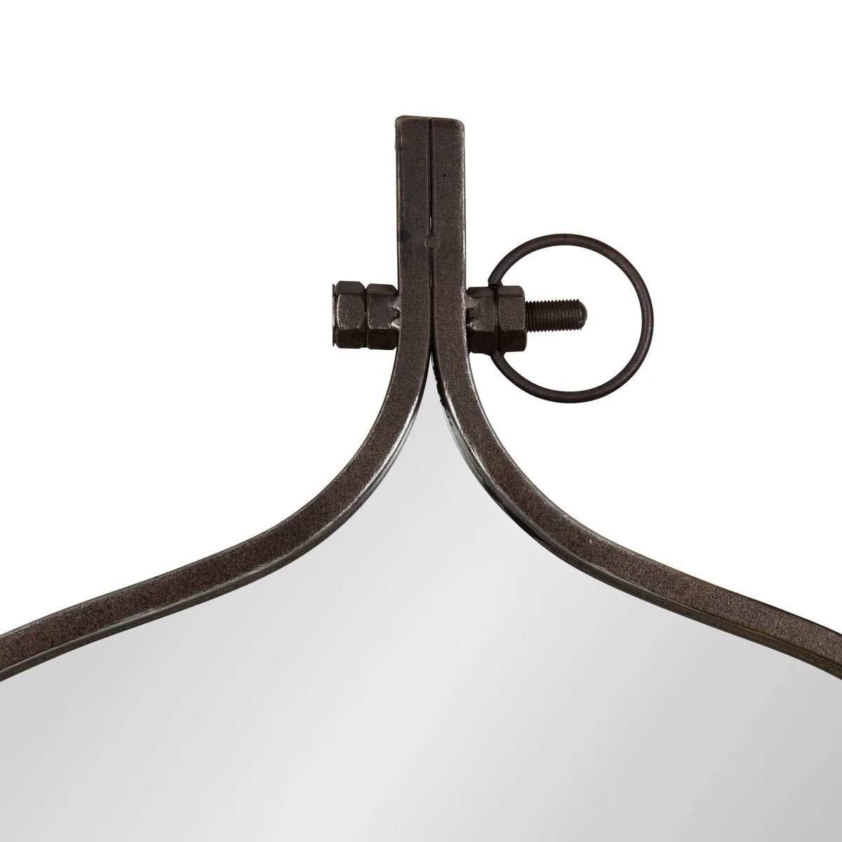 Modern Round Wall Mirror With Decorative Metal Frame