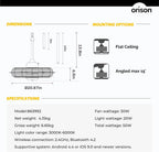 Orison Outdoor Plug-In Ceiling Fan With Light, Yellow, 21in D x 21in W x 10in H - B63992