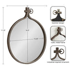 Modern Round Wall Mirror With Decorative Metal Frame