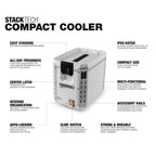 ToughBuilt StackTech Compact Cooler 16 Quart Hard Shell Ice Chest, White