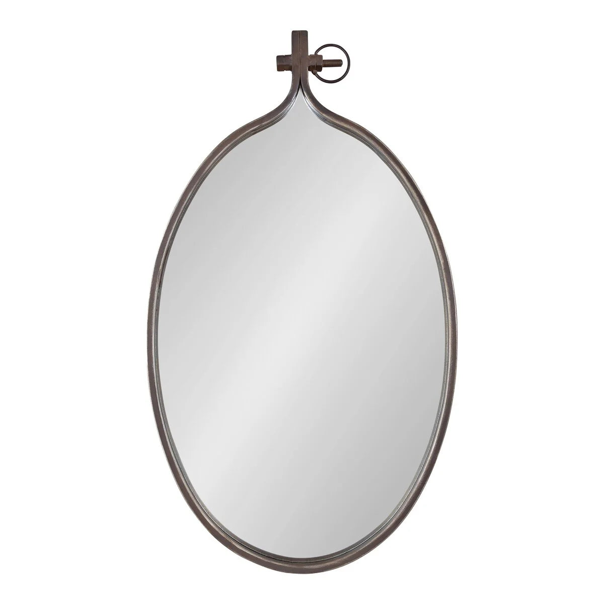Modern Round Wall Mirror With Decorative Metal Frame