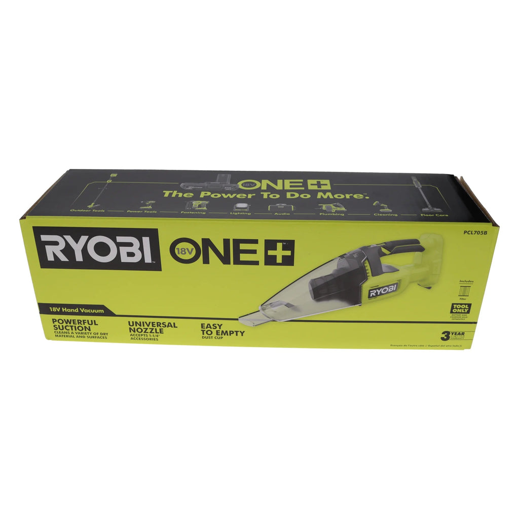 Ryobi Cordless Multi-Surface Handheld Vacuum 18V ONE+ Bare Tool, 12-Pack - PCL705B