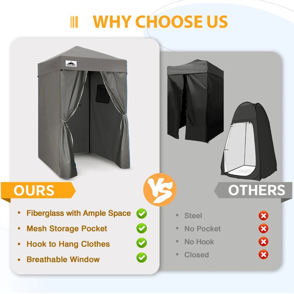 EAGLE PEAK Ultra Compact 4 ft x 4 ft Pop-Up Changing Room Canopy - Flex