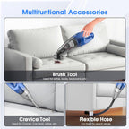 Cordless Rechargeable Handheld Vacuum, 6000Pa, 500ML, 20-25 Mins Runtime
