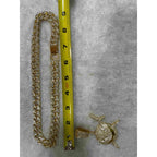 Shark Pendant Necklace With 20in Cuban Link Chain, 13mm Width
