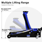 3 Ton Low Profile Steel Hydraulic Floor Jack, 6000 lbs, 5.1"-20"