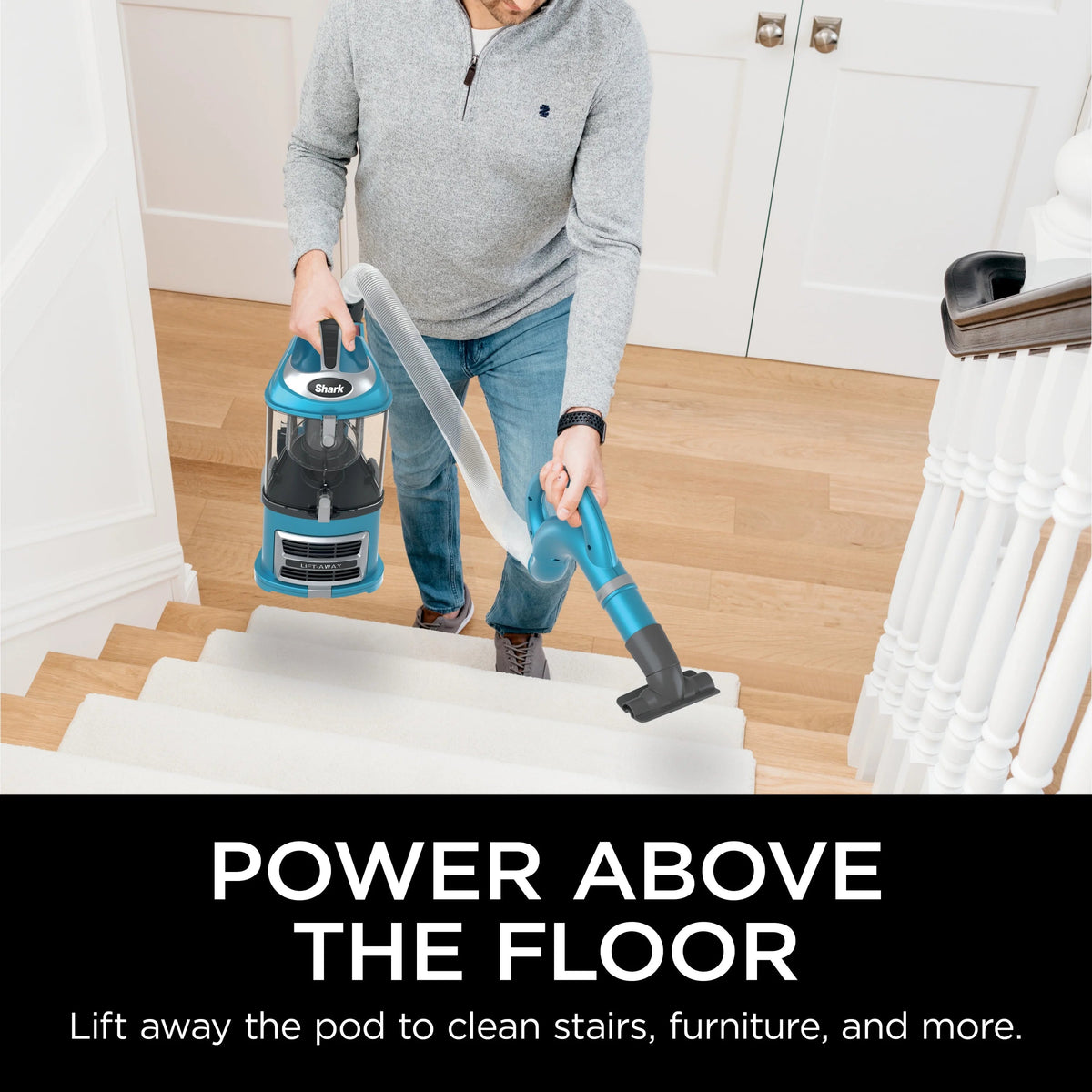 Shark Navigator Lift-Away Upright Vacuum, Bagless, Blue - NV380
