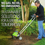 Greenworks Corded Electric Cultivator/Tiller, 8 Amp, 10-inch - 27072