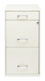 Space Solutions 3 Drawer Letter Width Vertical File Cabinet With Pencil Drawer, White