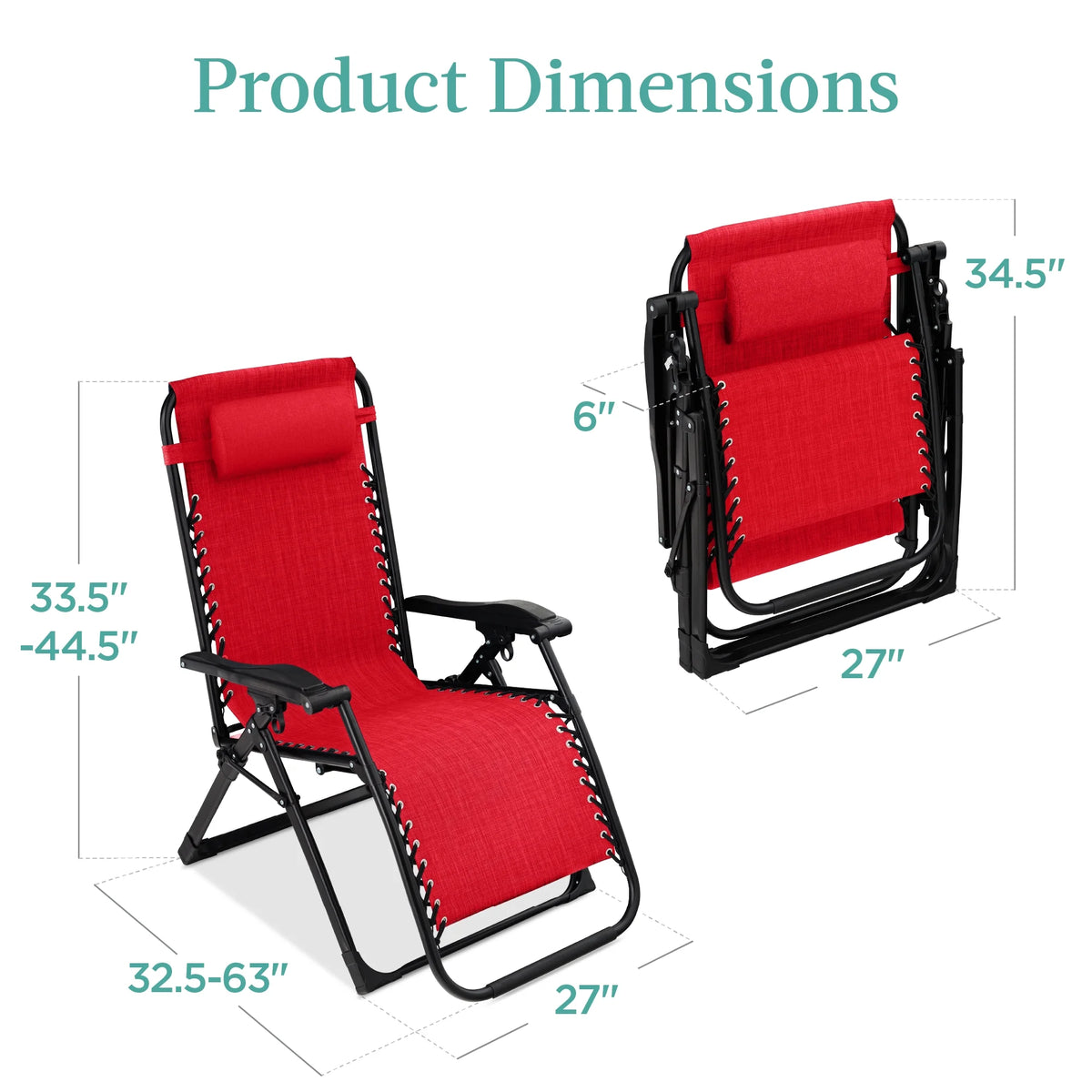 Best Choice Products Oversized Zero Gravity Folding Recliner With Removable Cushion And Side Tray - Fossil Gray