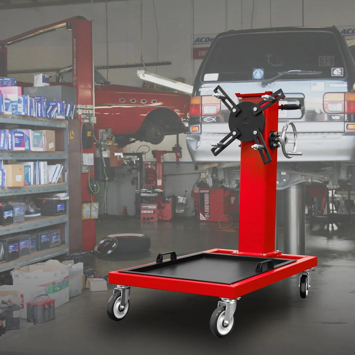 Rotating Engine Stand, 1,000 Lbs Capacity With Removable Oil Pan And Magnetic Tray - AT25002R