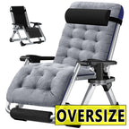 NAIZEA Zero Gravity Chair With Removable Cushion, Cup Holder, and Black Color