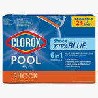 Clorox Pool & Spa XtraBlue Pool Shock Algaecide Treatment 1lb Bag Case 24 Pack