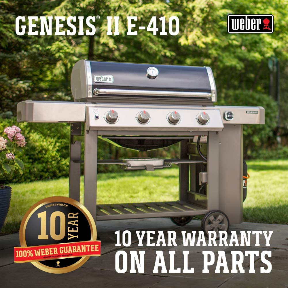 Weber Genesis II E-410 Natural Gas Grill, Black - 67011001