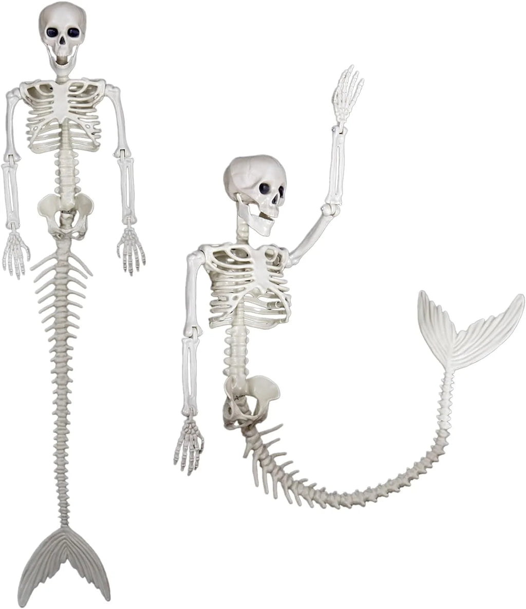 AnuirheiH Mermaid Skeleton Halloween Decoration, 33.5 inch Plastic - B0CDGLWCGY