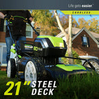 21-Inch 80V Lawn Mower With (2) 2Ah Batteries And Charger - GLM801601