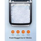 TAOTRONIC Countertop Nugget Ice Maker, 26lb Per Day, 3.3lb Ice Bin