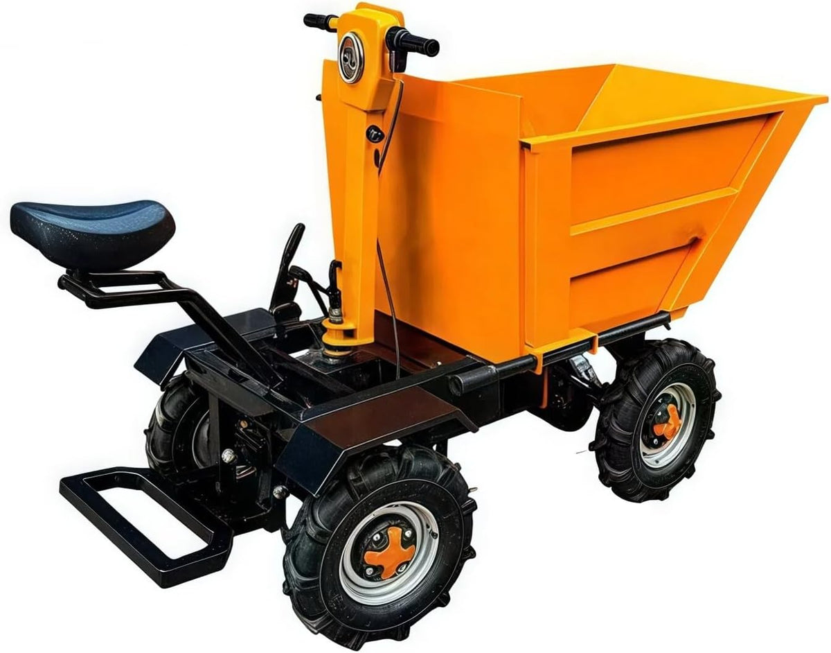 Electric Wheelbarrow 1900W 2205 lbs 4-Wheel Dump Cart