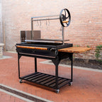 Backyard Discovery Argentine Santa Maria Wood Fire & Charcoal Steel BBQ Grill, Brasero - 723 Square Inch