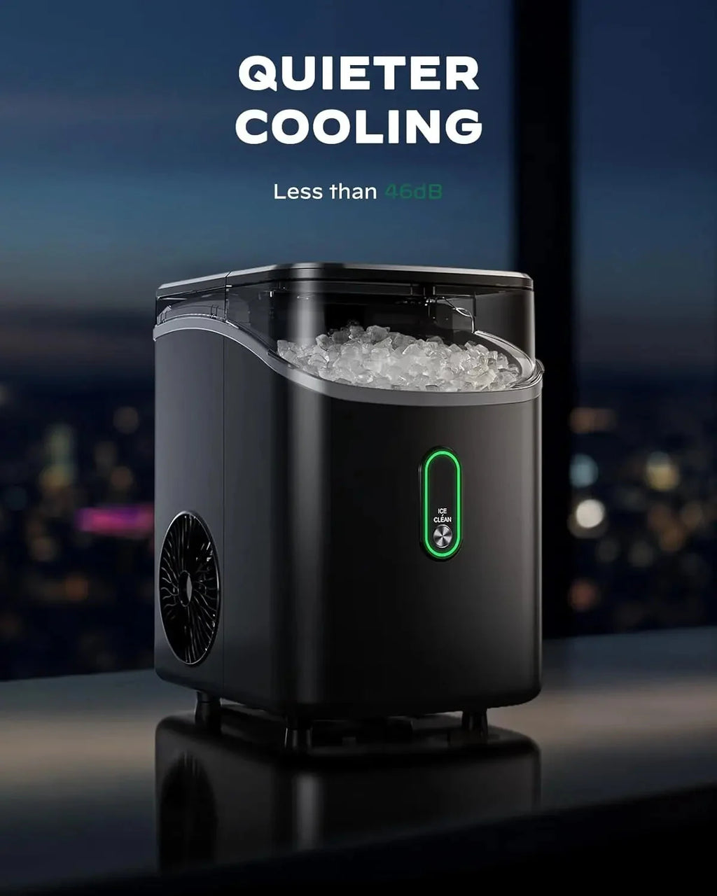 Silonn Countertop Nugget Ice Maker, 33 lbs/24H - SLIM24B