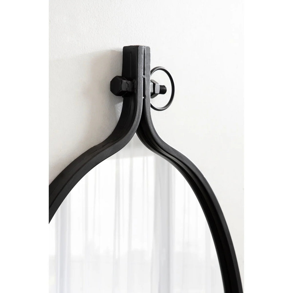 Modern Round Wall Mirror With Decorative Metal Frame