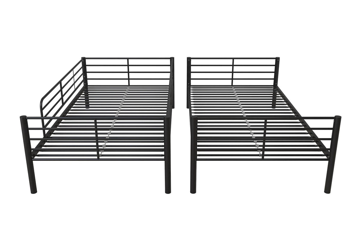 Mainstays Convertible Twin Over Twin Metal Bunk Bed - Black