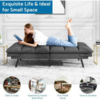 Convertible Futon Sofa Bed With Memory Foam, 71in