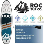 ROC Inflatable Stand-Up Paddle Board With Anti-Slip Comfortable Deck