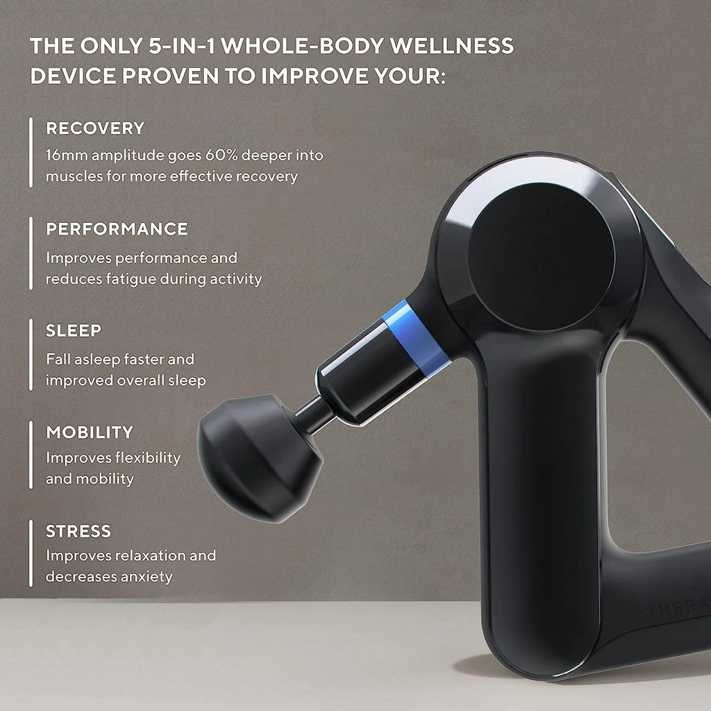 TheraGun Elite Deep Tissue Percussion Massage Gun, Black, 5th Generation