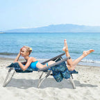 Costway Folding Backpack Beach Chairs 4-Pack, 5-Position Adjustable
